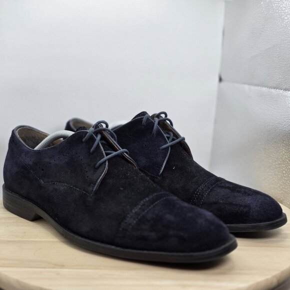 Stacy Adams WINSLOW Men's Oxfords Shoes SZ 11 In Blue Suede EUC - Picture 3 of 7